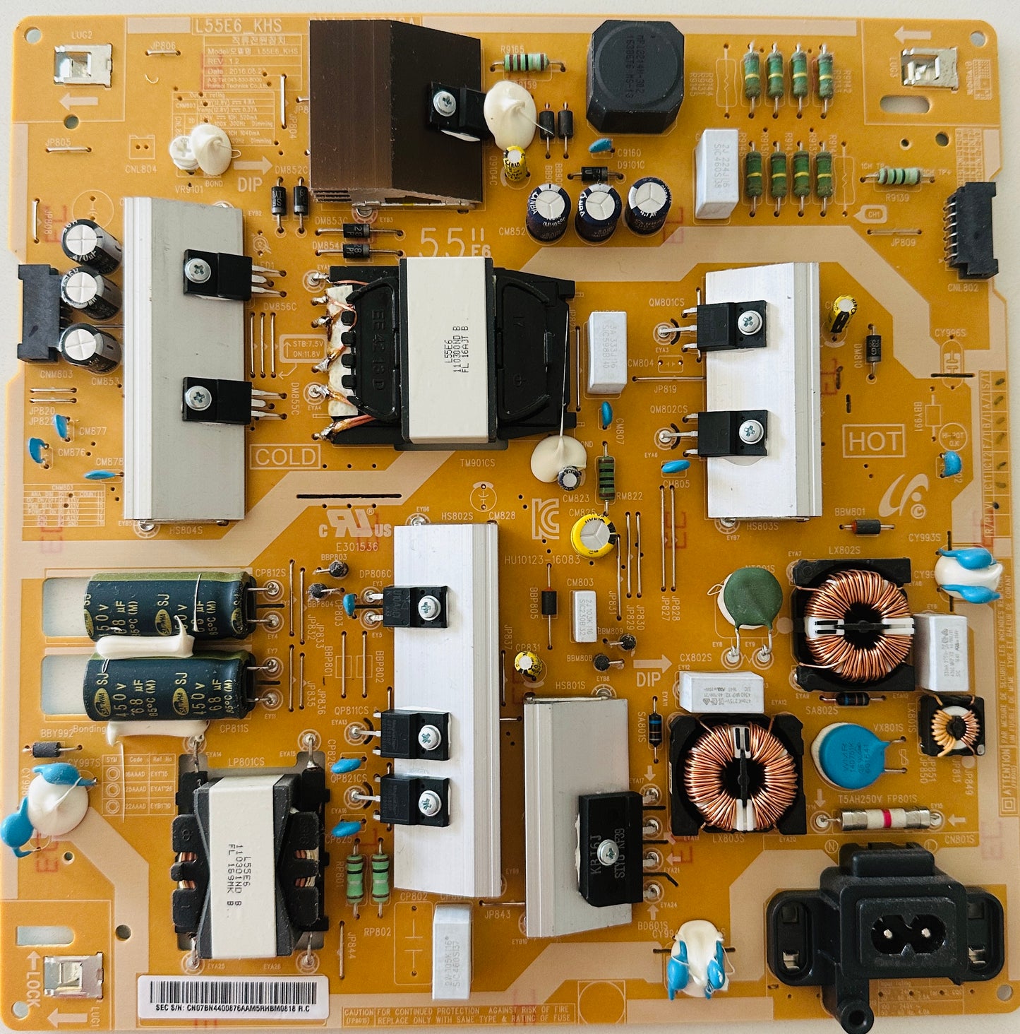 SAMSUNG UN55KU7000FXZ TV MAIN POWER SUPPLY BOARD